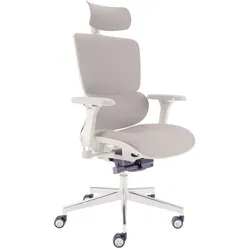 CLOUVOU MasterSeat Bürostuhl Ergonomisch – Creme-Weiß