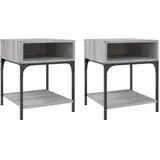 vidaXL Nachtschrank 2 Stk. 40 x 41 x 50 cm Grau