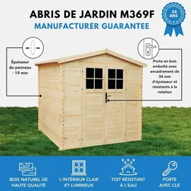 TIMBELA Gartenhaus 2,36 x 2,26 m Beige