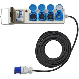 PRO PLUS ProPlus 373585DE Zelt Faltwagen Steckdose 20 Meter 3x2,5mm2 MCCB und FI-Schalter + 2 x USB