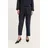 Bugatti Bundfaltenhose "elegant", Damen, Gr. 38, Normalgrößen, 390, marine, 63% Polyester, 34% Viskose, 3% Elasthan, unifarben, normal, Hosen, mit Nadelstreifen und Stretch
