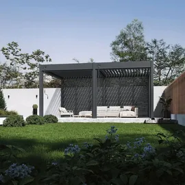 Weide Lamellenwand für Weide Pergola 1 Stück 0,93 x 2,34 m Anthrazit