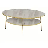JV Möbel Moderner Grauer Couchtisch Buche 59 x 47 x 109 cm