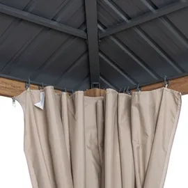 Konifera Pavillon-Ersatzdach KONIFERA "Samos", grau (schwarz), Pavillondächer, für BxT: 300x400cm