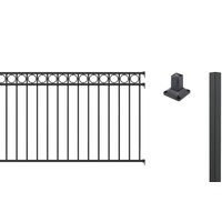 GAH Alberts Metallzaun Circle Set 100 cm schwarz