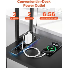 Vevor Gaming Tisch L Form 1,2 m, Eck-Computertisch mit Monitorständer, Steckdosen, Verschiebbarem CPU-Ständer & Ablage, Eckschreibtisch 68 kg Tragfähigkeit, Gamertisch für Homeoffice
