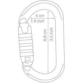Petzl OK Ball-Lock Karabinerhaken Grau