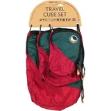 Ticket to the Moon Travel Cube Set 3-teilig, burgundy-dark green