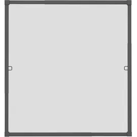 WINDHAGER Insektenschutz | Spannrahmen Fenster teleskopierbar 130 x 140 cm | Fliegengitter mit Rahmen, Fenstergitter ohne Bohren, Rahmen-Fenster | Stabiler Aluminium-Rahmen | Anthrazit