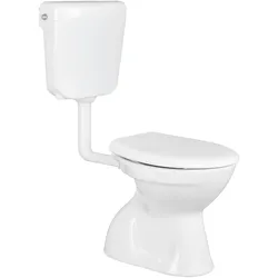 Komplettset Stand WC Abgang Boden Senkrecht Tiefspüler + Deckel + Spülkasten