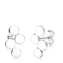 Elli Ohrstecker Kreis Geo Minimal Silber 925 Sterling 1