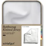 schlafgut Knitted Jersey uni, aus Bio-Baumwolle mit Elasthan, Reißverschluss«, (1 St.), bügelfrei, Mix & Match Bettwäsche: passender Kissenbezug erhältlich