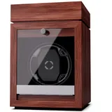 Klarstein Uhrenbeweger Brienz 1, Uhrenboxen Uhrenkasten 1 Uhr Uhrenbeweger Schmuckfach braun