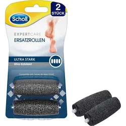 Hornhautentferner Ersatzrolle SCHOLL "ExpertCare", grau, Hornhautentferneraufsätze, Diamantpartikel, ultra stark, mit Diamantpartikeln