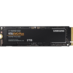 Samsung 970 EVO Plus NVMeTM M.2 1 TB interne SSD (2 TB) 3500 MB/S Lesegeschwindigkeit, 3300 MB/S Schreibgeschwindigkeit schwarz 2 TB