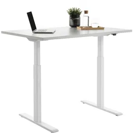 TOPSTAR Schreibtisch E-Table lichtgrau / Weiß