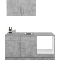 wiho Küchen Küche »Cali«, wahlweise mit E-Geräten, Breite 160 cm grau