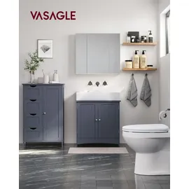 VASAGLE Badschrank 30 x 55 x 81 cm Grau