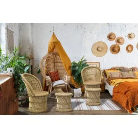 Marrakesch Orient & Mediterran Interior Boho style Gartensessel 42 x 43 x 76 cm beige 1 St.