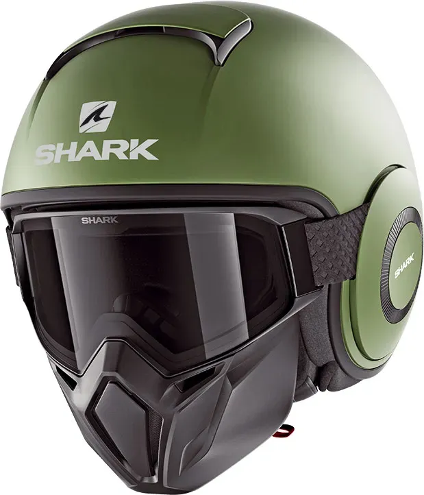 Shark Street Drak, casque modulaire - Vert Mat - S