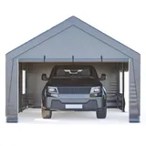Oxeza Gerätehaus, Grau, Metall, Mode, Rechteckig, 396x300x611 cm, Aufbewahrung & Schutzhüllen, Geräteschuppen