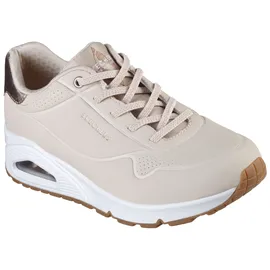 SKECHERS Uno Shimmer Away Damen Weite E Beige/Roségold 36