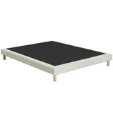 Boxspringbett Deko 12 Latten Mit Füssen Ecru 160 x 200 cm