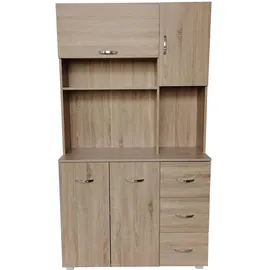 Hti-Living Küchenschrank Sonoma Blanca 100 x 180 x 40 cm BRAUN