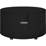 Dokon Gartenmöbel Abdeckung Wasserdicht Schwerlast 600D Oxford Gewebe Gartentisch Abdeckplane Winterfest Winddicht UV Beständiges Schutzhülle für Loungemöbel Möbelsets Sitzgruppe Rund (Ø300x90cm)