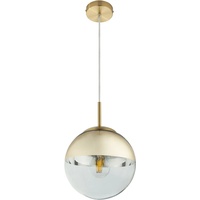 GLOBO Led Hängeleuchte mit Glaskugel Pendelleuchte gold transparent Esstischleuchte