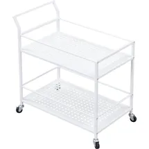 FineBuy FineBuy, Servierwagen Servierwagen Metall 2 Ebenen mit Rollen Küchenwagen Barwagen Teewagen