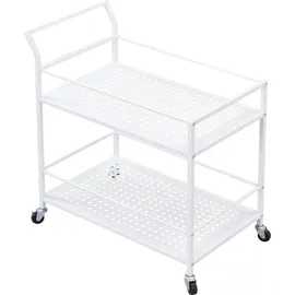 FineBuy FineBuy, Servierwagen Servierwagen Metall 2 Ebenen mit Rollen Küchenwagen Barwagen Teewagen