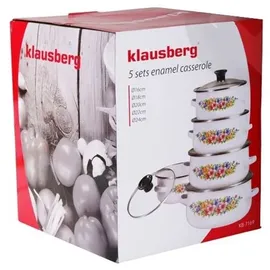 Klausberg Emaille Topf-Set 10-tlg. Emailetöpfe