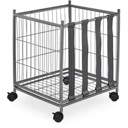 Relaxdays Ballwagen aus Metall Grau