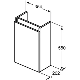 Ideal Standard Eurovit+ 1 Tür 35 x 20 x 55 cm Weiß