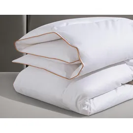 RIBECO Gänsedaunenbettdecke RIBECO "Kalle", weiß, B:135cm L:200cm, Bezug: 100% Baumwolle. Füllung: 90% Gänsedaunen, 10% Gänsefeder, Bettdecken, pflegeleicht
