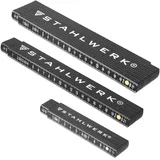 STAHLWERK Zollstock 3er Set 1 2 3 Meter präziser Kunststoff-Gliedermaßstab