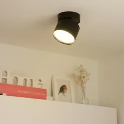 Aufbauleuchte schwenkbar GX53 - Farbe: schwarz - LED Leuchtmittel: 6W warmweiß