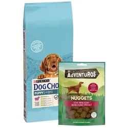 PURINA Dog Chow Puppy Lamb 14kg + Adventuros Nuggets 90g GRATIS!