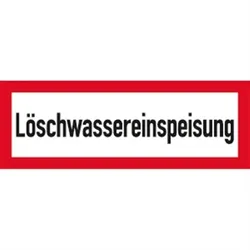 Aufkleber Löschwassereinspeisung, Folie, 420x148 mm