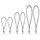 Bradas Spanngummi Set mit PVC Haken 2x18/25/40cm grau Bradas BCH3-04SET1GY-B