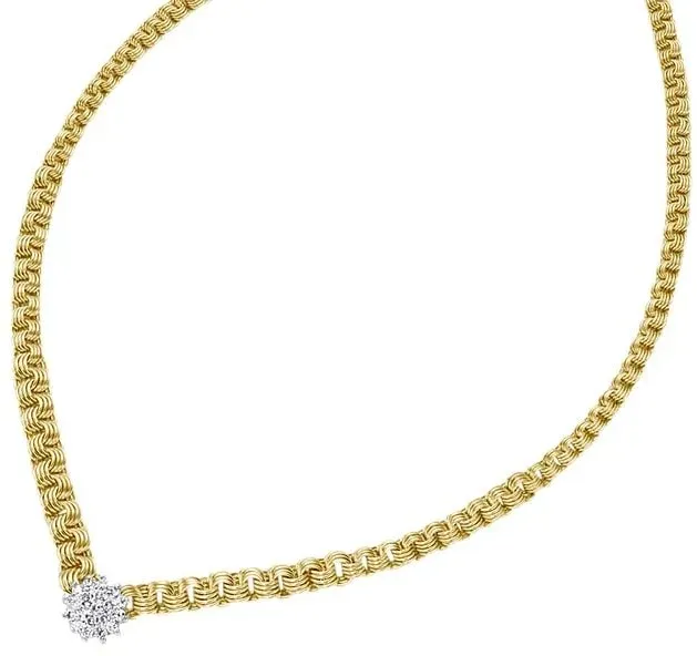 Firetti Collier »Schmuck Geschenk Gold 585 Halsschmuck Halskette Goldkette Fantasie«, mit Diamanten Firetti gelbgoldfarben