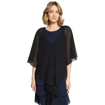 Vera Mont Chiffonstola mit Volant", in schwarz, S