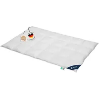 innovations2u ug (haftungsbeschränkt) Daunendecke 200x200 cm, Ganzjahresecke, Übergangsdecke, Bettdecke 60% Daunen 40% Federn, Downpass, hergestellt in Deutschland, Größe: