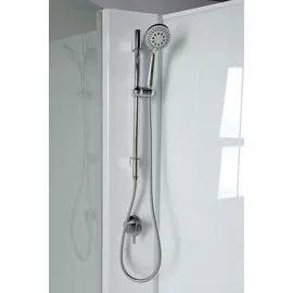 a&n&a aQualine Aqualine Komplettdusche mit Schiebetür 90 x 204 cm Weiß/Klarglas Aqualine-YB93-SET
