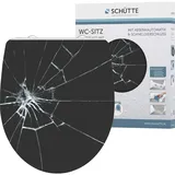 Schütte WC-Sitz Broken Glass Duroplast mit Absenkautomatik & Schnellverschluss