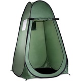 GOPLUS Duschzelt, Toilettenzelt, Umkleidezelt, Umkleidekabine, Lagerzelt, Pop-Up-Zelt, Faltzelt, 120 x 120 x 190cm (Grün)