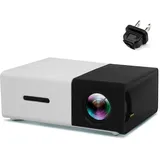 800 Lumen, 80-zoll-leinwand, Tragbarer Mini-filmprojektor (1080p), Us-stecker, Schwarzweiß