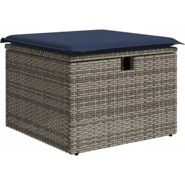 vidaXL Gartensofa-Set 9-tlg. grau Polyrattan