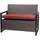 Proregal Truhenbank 87 x 117 x 57 cm Grau